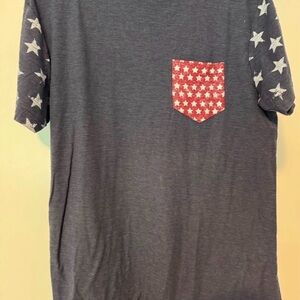 Gray Star Pattern Kids Shirt